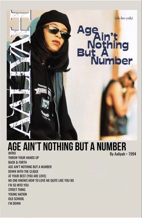 minimal polaroid album poster for age aint nothing but a number by aaliyah Aliyah Album Covers, Aliyah Poster, Album Covers With Songs, R And B Poster, Age Ain't Nothing But A Number, Aaliyah Album Cover, 90s Album Covers, Aaliyah Poster, Aaliyah Songs