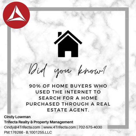 Cindy Lowman Trifecta Realty & Property Management Las Vegas and Henderson Real Estate (702) 381 – 1123 Cindy@4Trifecta.com www.4Trifecta.com B.1001255.LLC PM:176266 #CindyLowman #livinginlasvegas #hendersonhomes #lasvegashome #realestate #4trifecta #hendersonrealty #dreamliving Real Estate Calendar, Architect Photoshoot, Real Estate Post Ideas, Realtor Marketing Ideas, Real Estate Facts, Real Estate Marketing Quotes, Local House, Property Agent, Home Buyer Tips