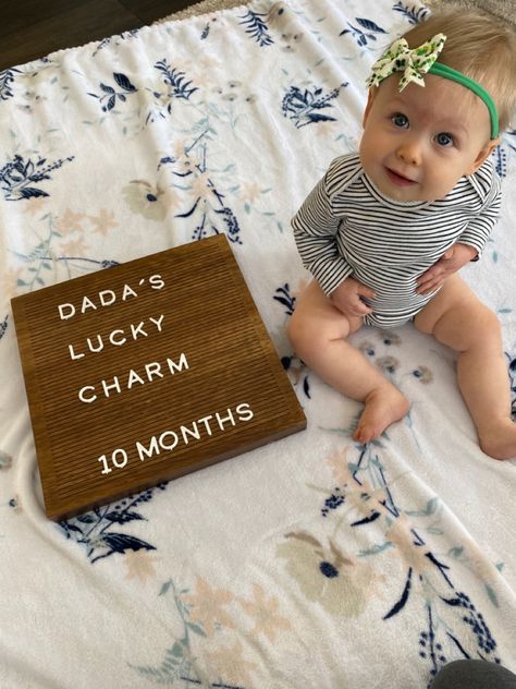 Ten Months Baby Photoshoot, 9 Months Baby Photoshoot, Baby Milestone Pictures, Cowboy Shoot, Girl Snaps, Month Ideas, Tiny Toys, Baby Messages, Baby Milestones Pictures