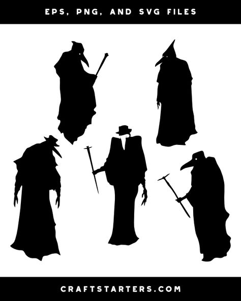 Beautiful Darkness, Silhouette Clip Art, Plague Doctor, Clip Art, Halloween, Quick Saves, Art