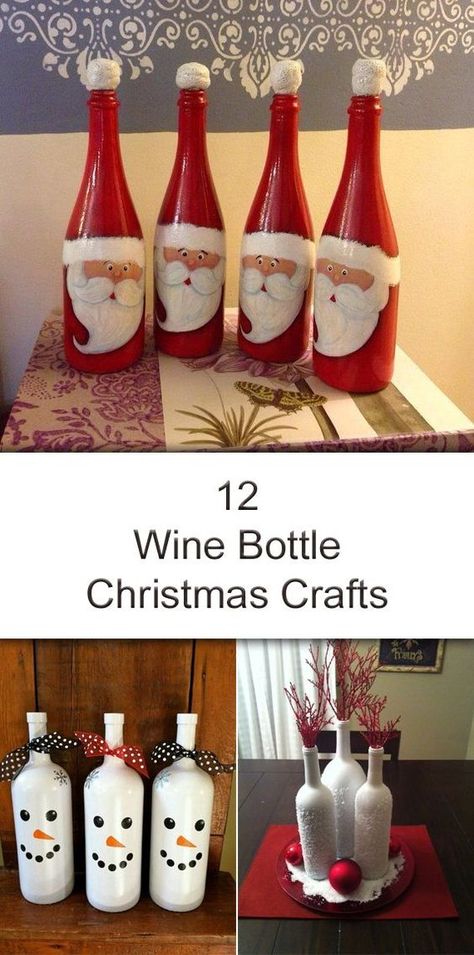 Christmas Wine Bottles Diy, Wine Bottle Christmas Crafts, Bottle Christmas Crafts, Christmas Wine Bottle Crafts Diy, Holiday Wine Bottle Crafts, Diy Wine Bottle Crafts, Wine Bottle Christmas, Wine Bottle Crafts Christmas, Holiday Wine Bottles