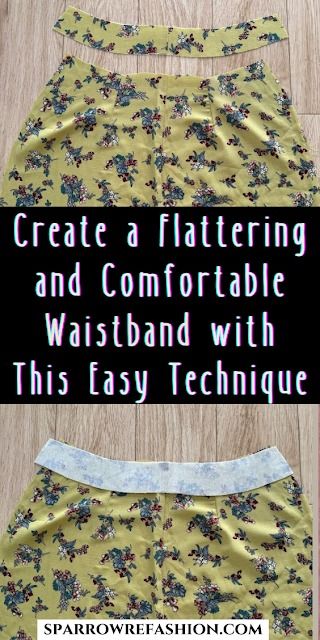 Curved Waistband with Facing Sewing for Any Skirt or Pants - Sparrow Refashion: A Blog for Sewing Lovers and DIY Enthusiasts Sparrow Refashion, Curved Waistband, Sewing Patterns Skirt, Sewing Machine Projects, Diy Skirt, Sewing Diy, Sewing Skirts, Diy Sewing Clothes, Plate Holder