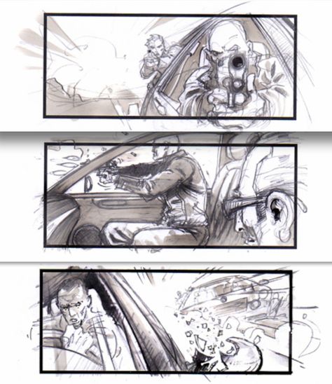 A french "young" talented storyboard artist, ( i know him little ^^) : JONATHAN DELERUE ! " Transporter" cars chase sequence Car Chase Illustration, Car Chase Drawing, Car Chase Scene, Storyboard Film, Storyboard Examples, Storyboard Drawing, Storyboard Ideas, Car Chase, Storyboard Illustration