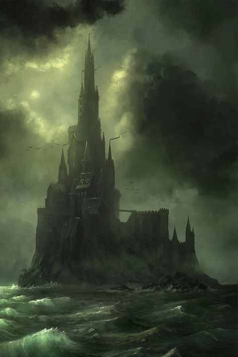 Castle Concept, Movies Ideas, Blood Witch, Dark Ethereal, The Asylum, Dark Castle, Bodies Of Water, Forgotten Realms, Fantasy Island