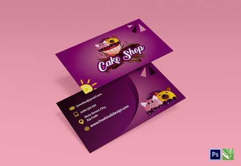 Bakery & pastry shop business cards, Cake Shop Visiting Card Design, Cake Visiting Card Design, Visiting Card Creative, Hindi Design, Bakery Shops, Cake Business Cards, Coreldraw Design, Shop Business Card, Visiting Card Templates