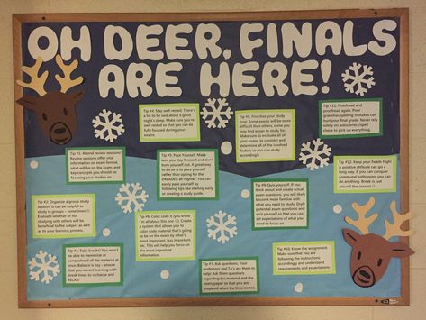 Ra Finals Bulletin Board, Finals Ra Bulletin Board, Cute Winter Bulletin Board Ideas, Winter Closing Bulletin Board Ra, December Ra Bulletin Board, Christmas Ra Bulletin Board, Winter Ra Bulletin Boards, Ra Bulletin Boards Winter, Winter Ra Boards