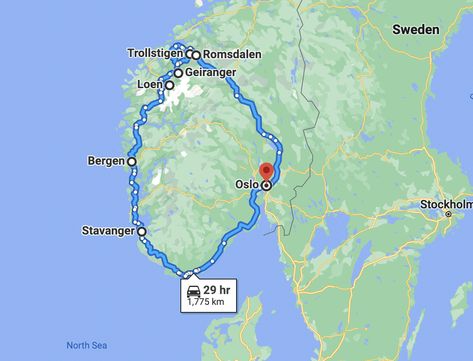 A Stunning South Norway Road Trip in 10 Days - Roadtrip EuroGuide Norway Roadtrip, Scandinavian Travel, Norway Map, Road Trip Routes, Road Trip Destinations, Norway Travel, Stavanger, Road Trip Fun, Wine And Liquor