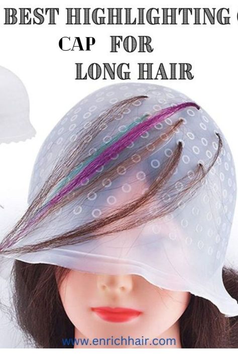 Best Highlighting Cap For Long Hair Highlights With A Cap, Cap Highlights Before And After At Home, Hair Highlight Cap, Cap Highlights, Fashion Hairstyles, Bleached Hair, Roots Hair, To Touch, Cap Hair