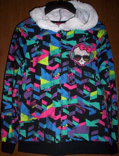 MONSTER High Geometric HOODIE NeW Girl's 6/6x Faux Fur-Line Hooded Jacket NWT #MonsterHigh #Everyday Monster High Clothes, High Clothes, Girls Characters, Hoodies For Sale, New Girl, Our Kids, Stylish Girl, Monster High, Gifts For Girls