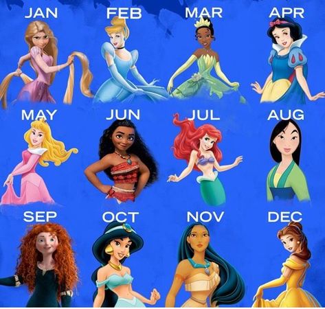 Birth Month Princess, Your Month Your Princess, Based On Birth Month, Flower Months, Disney Princess Zodiac, Your Birthday Your, Birth Month Quotes, Disney Princess Names, Based On Your Birth Month