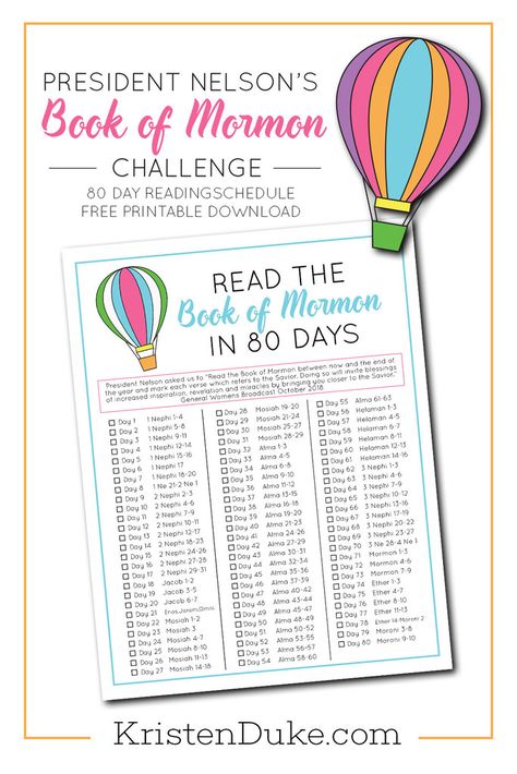 The Book of Mormon reading chart to read in 80 days. Free printable from Capturing Joy with Kristen Duke Book Of Mormon Reading Chart, Scripture Reading Chart, Russel M Nelson, Weekly Scripture, Scripture Study Lds, Reading Chart, Mormon Quotes, Activity Day Girls, Lds Printables