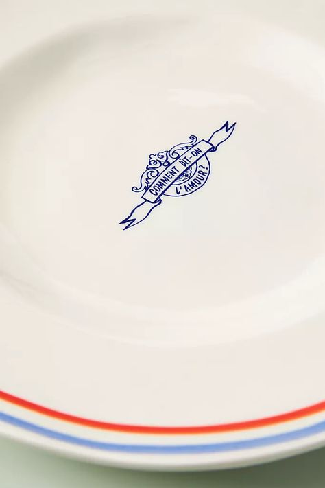 Clare V. for Anthropologie Maisonette Dinner Plate | Anthropologie UK Summer Night Party, Color Me Mine, Moon Wedding, Anthropologie Uk, Clare V, Clare V., Ceramic Tableware, Plate Design, 로고 ��디자인