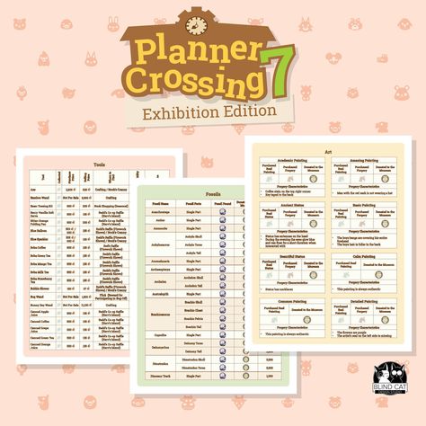 Printable planner to help you keep track of the art, fossils, and tools you collect in Animal Crossing. Created as a companion planner for the game. #acnhplanner #animalcrossing #etsy Animal Crossing Checklist, Animal Crossing Planner, Procreate Drawing, Printable Checklist, Keep Track, Painting Tools, Happy Planner, Printable Planner, Animal Crossing