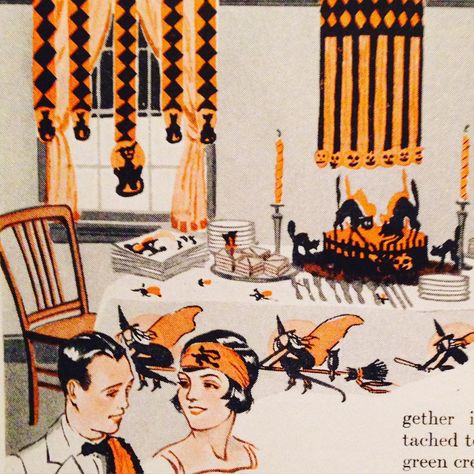 1925 Dennison Bogie Book, this book was used for party/costume ideas and you could mail order decorations from Dennison. #vintage_halloween#vintagehalloween#halloweenbrigade#bogiebook 1920s Halloween Party, 1920 Halloween, Wedding Walls, Party Costume Ideas, 1920s Halloween, Vintage Halloween Party, Halloween Posters, Halloween Dresses, Merchandise Tags