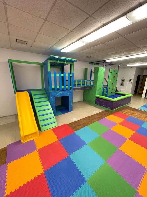 Sensory Gym for Occupational Therapy | Royalty Sensory Gyms Pediatric Therapy Gym, Sensory Gym Occupational Therapy, Occupational Therapy Room, Sensory Gym, Soft Tiles, Sensory Equipment, Room Gym, Sensory Rooms, Respiratory Therapy