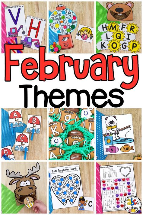 Daycare February Themes, Preschool Themes For February, February Kindergarten Themes, February Themes For Kindergarten, February Lesson Plan Themes, February Songs For Preschool, February Themes For School, Preschool February Themes, February Daycare Themes