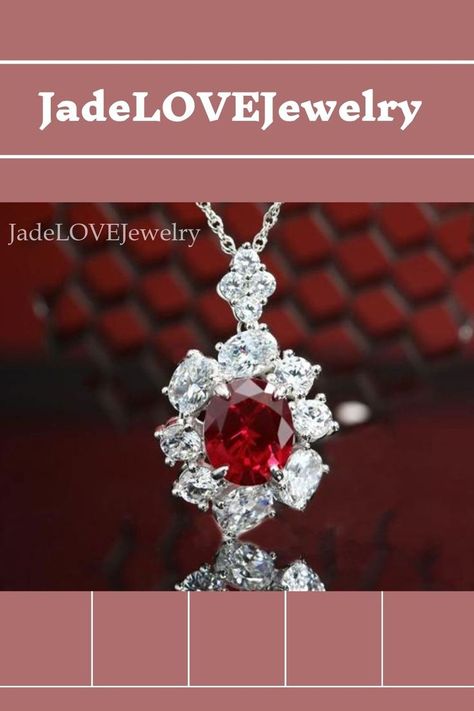 Pendant For Women, Ruby Necklace, Charm Necklaces, Diamond Flower, Flower Shape, Oval Cut, Charm Necklace, Hong Kong, Diamond Earrings