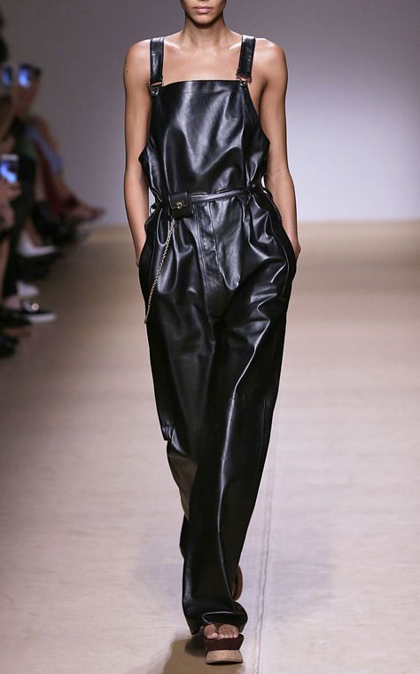 Leather Dungarees, Leather Jumpsuit, Fashion Victim, Dungarees, Global Fashion, Skirt Pants, Moda Operandi, Salvatore Ferragamo, Bottoms Pants