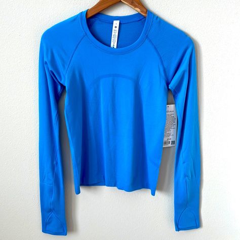 Nwt Lululemon Blue Nile Swiftly Tech Long Sleeve Shirt 2.0 Race Length Size 4 Price Is Firm, No Offers Please Thanks For Checking Out My Closet Preppy Long Sleeve Shirts, Cute Long Sleeve Tops Aesthetic, Lululemon Long Sleeve Swiftly Tech, Long Sleeve Lululemon Top, Lulu Long Sleeve Shirt, Preppy Long Sleeve Tops, Swiftly Tech Long Sleeve Outfit, Lululemon Shirts & Tops, Cute Lululemon Outfits For School