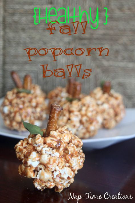 better for you fall popcorn balls Fall Popcorn, Popcorn Balls Recipe, Popcorn Flavors, The Color Orange, Popcorn Balls, All Things Fall, Fall Snacks, Fall Stuff, Thanksgiving Treats