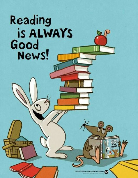 Reading is always good news! Ish Book, Children's Book Week, Library Week, Library Quotes, Library Posters, Library Book Displays, Reading Posters, Chronicle Books, Book Week