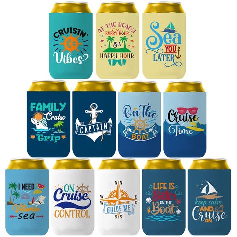 PRICES MAY VARY. 【12 PATTERNS FUNNY BEER COZY BULK】- Pop Nordic cruise themed beer sleeve offer different patterns and funny quotes, makeing these can cooler sleeves great conversation starters and adding some humor to your beverage game. 【PERFCET FOR PARTY】 - Whether it's nautical party, cruise wedding, cruise birthday, beach trip, boat party & more, Pop Nordic cooler sleeves are a must-have accessory for any vacation and the perfect addition to any event, so you can relax and enjoy your time w Pool Party Supplies, Summer Party Favors, Beer Cozy, Wedding Cruise, Nautical Birthday Party, Boat Humor, Cruise Gifts, Beer Sleeve, Cruise Party