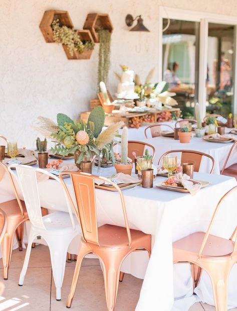 Summer Bridal Shower Themes, Peach Bridal Showers, Bridal Shower Themes, Cactus Wedding, Summer Bridal Showers, Bridal Shower Inspiration, Boda Mexicana, Boho Bridal Shower, Shower Inspiration