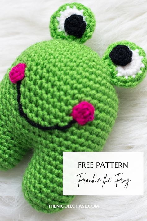 Crochet Frog Eyes, Crochet Frog Squishmallow Pattern Free, Crochet Frogs Free Patterns, Easy Frog Crochet, Crochet Leggy Frog Free Pattern, Crochet Animals Free Patterns Amigurumi, Free Frog Crochet Pattern, Leggy Froggy Crochet Pattern Free, Frog Crochet Pattern Free Amigurumi