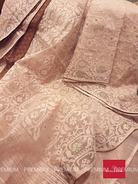 White Bollywood Chanderi Embroidered Fabric, Jamdani Saree Bangladeshi Bride, Dhakai Jamdani Saree Styling, Bengali Jamdani Saree, Jamdani Saree Bangladeshi, Jamdani Saree Dhakai, Bengali Culture, Dhakai Jamdani Saree, Cotton Saree Blouse Designs