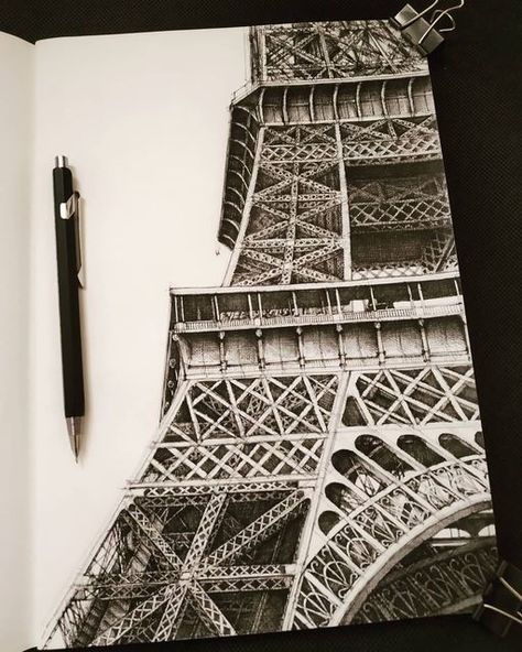 Eiffel Tower Drawing, Fruit Art Drawings, Landscape Pencil Drawings, Pen Art Work, Architecture Drawing Sketchbooks, Beauty Drawings, Perspective Drawing Architecture, Pencil Sketch Images, Animation Art Sketches