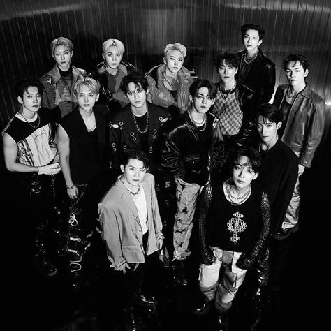 Svt Black And White Photos, Seventeen Group Photo Black And White, Seungkwan Black And White, Black Seventeen, Seventeen Black And White, Coups Seventeen, Cute Blue Wallpaper, S.coups Seventeen, Paper Background Design