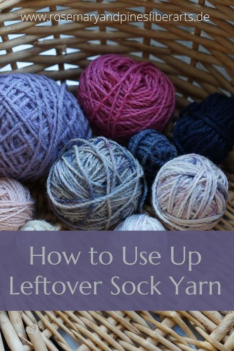 How to Use Up Leftover Sock Yarn Self Patterning Sock Yarn, Sock Yarn Crochet Hat Pattern, Sock Yarn Scarf Knitting Patterns, Sock Yarn Hat Pattern Free, Scrap Sock Yarn Projects, Yarn Leftovers Ideas, Sock Yarn Patterns Knitting, Sock Yarn Projects Crochet, Leftover Sock Yarn Projects