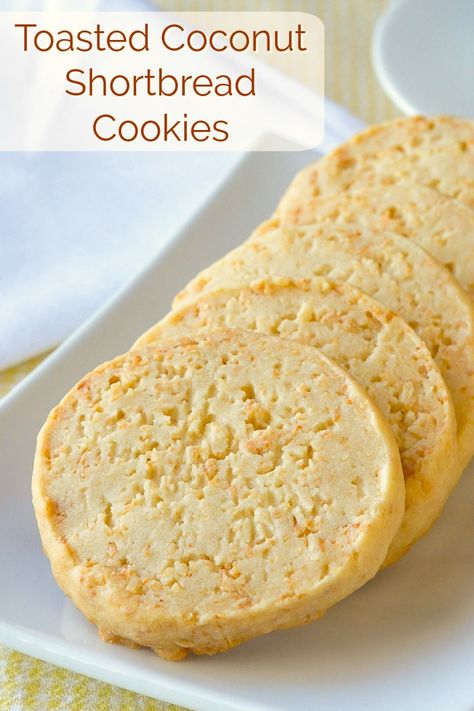 Buttery shortbread is one of life's simple pleasures and these Toasted Coconut Shortbread Cookies add one more layer of flavor to this cookie classic. Coconut Shortbread Cookies, Desserts Coconut, Coconut Shortbread, Coconut Cookies Recipes, Rock Recipes, Buttery Shortbread, Shortbread Recipes, Oreo Dessert, Coconut Cookies