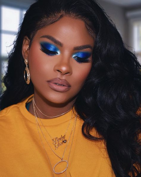 ---------------------------------------------- 🦋Eyes: @meltcosmetics The Blue Print x *Circuit* Liquid Lipstick… Brittanie Evans, Gold Eyeshadow Looks, Star Makeup, Gold Eyeshadow, Eyeshadow Palettes, Braids Wig, Eyeshadow Looks, Beautiful Makeup, Blue Print