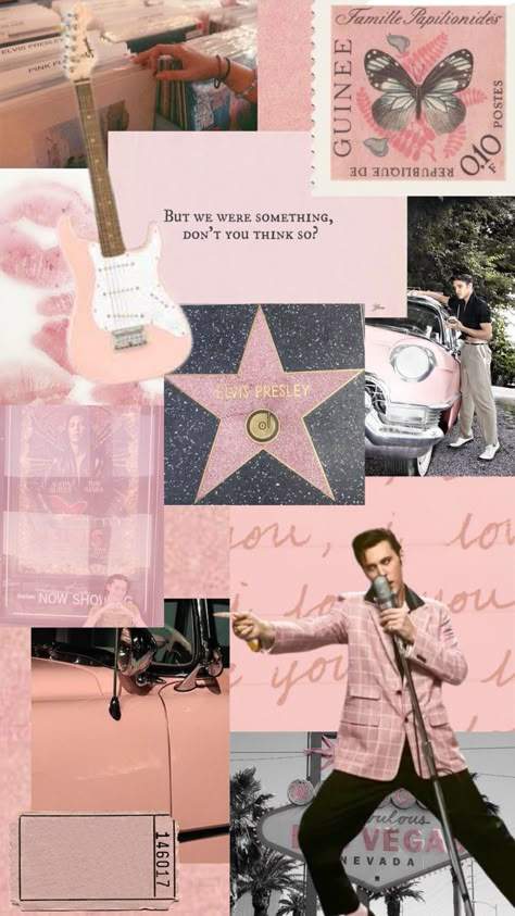 Austin Butler Lockscreen, Elvis Presley Aesthetic Wallpaper, Austin Butler Elvis Wallpaper, Elvis Presley Pink Aesthetic, Austin Butler Wallpaper Iphone, Elvis Presley Wallpaper Aesthetic Pink, Elvis Presley Aesthetic Vintage Poster, Pink Wallpaper Lockscreen, Austin Butler Wallpaper