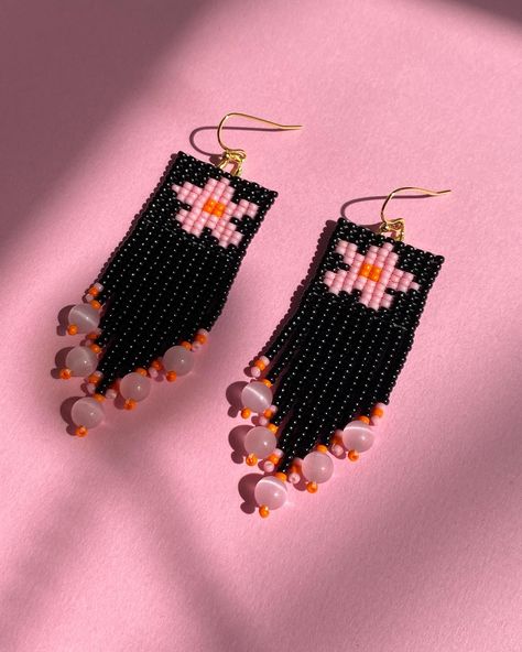 a personal favorite from the last drop 🌸✨ and still available! 💖 . . . . . #goldenserendipityco #beadedjewelry #beadedearrings #handmade #handcrafted #handbeaded #beaded #seedbeads #beadwork #fringe #beadedfringe #fringeearrings #floral #flowers #earrings #jewelry #slowmade #slowmadejewelry #slowfashion #shopsmall #shophandmade #smallbusiness Flowers Earrings, The Last Drop, Beaded Fringe, Fringe Earrings, Hand Beading, Floral Flowers, Earrings Jewelry, Handmade Shop, Slow Fashion