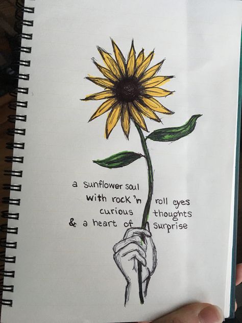 Sunflower art. Quote by Unknown Sunflower Art For Kids, November Bullet Journal Ideas, Sunflower Tattoo Thigh, November Bullet Journal, Sunflower Tattoo Sleeve, Sunflower Tattoo Shoulder, Unknown Quotes, December Bullet Journal, Sunflower Quotes