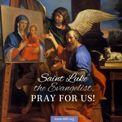 St. Luke the Evangelist - Feast October 18 Lucas Evangelista, Luke The Evangelist, Happy Feast Day, Happy Feast, St Luke, Catholic Pictures, Saint Luke, Italian Paintings, San Giovanni