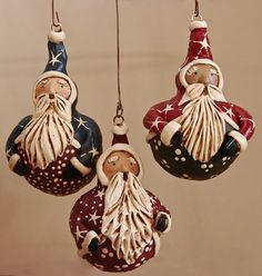 tennessee spinning gourds | ... have done similar on Tennessee Spinner gourds(Christine J. Pace Clay Santa, Light Bulb Crafts, Gourd Ideas, Light Bulb Ornaments, Paper Mache Clay, My First Love, Polymer Clay Ornaments, Gourds Crafts, Painted Gourds