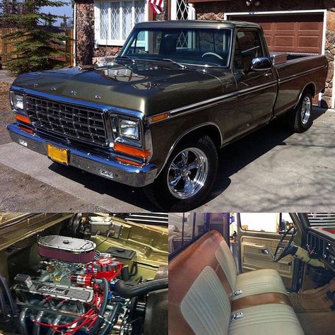 Ford Trucks on Instagram: “#Fordlincolnmercury #ford #fordf100 #fordnation #fordracing #fordtrucks @ford  #fordsofinstagram #nothing_but_trucks #ratrod…” Custom Trucks For Sale, Ford Highboy, 1979 Ford Truck, Customization Ideas, Ford Trucks F150, Vintage Pickup, Lowered Trucks, Vintage Pickup Trucks, Custom Pickup Trucks