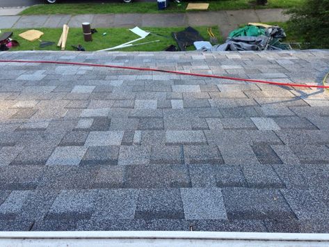 Owens Corning TruDefinition Shingles in Slatestone Gray. Slatestone Gray Roof Shingles, Victorian Home Renovation, Porch Roof, New Roof, Victorian Home, Color Story, Roof Shingles, Home Style, Back Porch