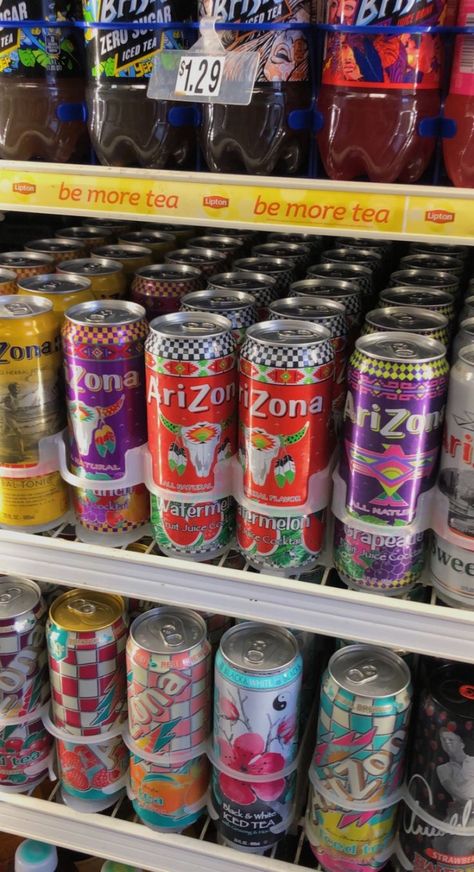 Arizona Juice, Punk Room, Coke Drink, Arizona Aesthetic, Cocktail Juice, Cheesy Dip, Art And Craft Materials, Trip Essentials, Ice And Spice