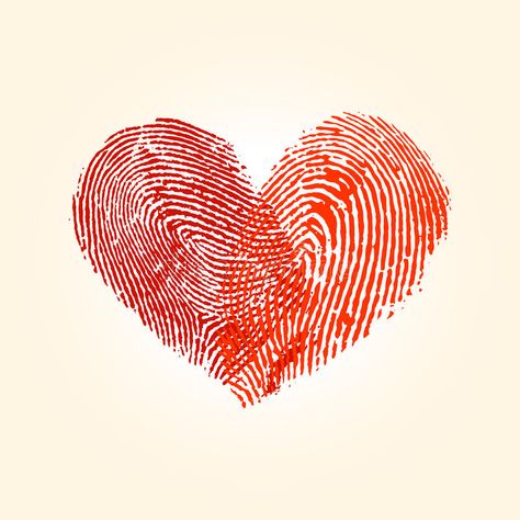 Fingerprint love heart design. In format royalty free illustration Tattoo Finger Print, Heart Painting Ideas, Che Guevara Art, Love Heart Tattoo, Fingerprint Heart, Tattoo Finger, Love Heart Design, Print Background, Octopus Art