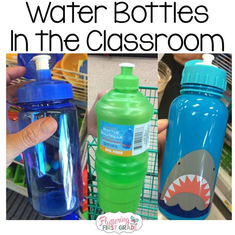 Water Bottles in the Classroom - Fluttering Through the Grades Student Water Bottles, Teaching Organization, Water Bottle Storage, Domino Effect, Classroom Behavior Management, Keep Learning, Classroom Management Tips, Classroom Management Strategies, Teaching First Grade