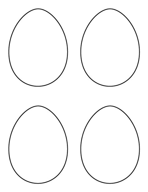 Printable medium egg pattern. Use the pattern for crafts, creating stencils, scrapbooking, and more. Free PDF template to download and print at http://patternuniverse.com/download/medium-egg-pattern/. Easter Art Projects, Easter Stencils, Easter Egg Template, Egg Template, Coloring Crafts, Egg Pattern, Easter Preschool, Easter Printables Free, Preschool Arts And Crafts