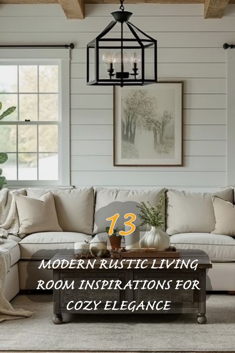 Discover the beauty of modern rustic style in your living room with these 13 inspiring designs. From soft beige sofas to charming wooden accents, each space exudes a warm, inviting atmosphere. I love how natural light and earthy textures come together to create a serene retreat. Let these ideas spark your creativity and help you transform your home into a cozy haven! Modern Primitive Living Room, Warm Rustic Living Room, Modern Rustic Living Room Ideas, Beige Sofas, Hollywood Regency Bedroom, Rustic Living Room Ideas, Simplicity Living, Rustic Chic Living Room, Modern Rustic Style