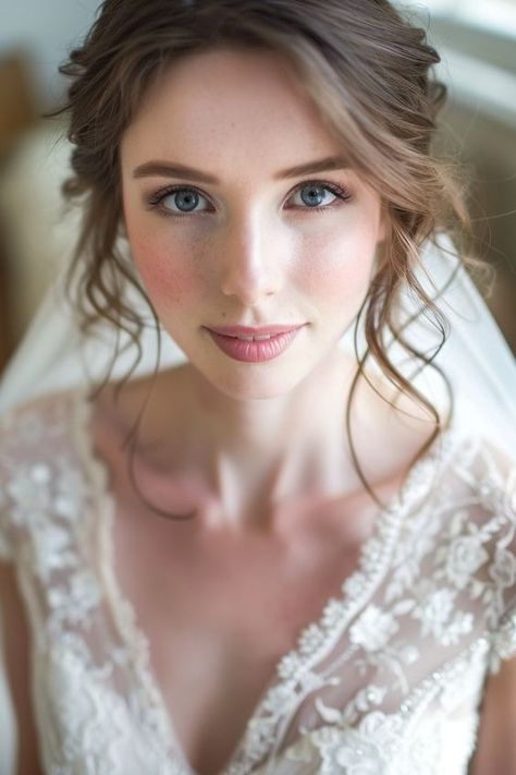 Soft Summer Bridal Makeup, Natural Makeup Fair Skin, Natural Bridal Make Up, Natural Makeup For Wedding, Peinado Natural, Make Up Wedding Natural, Quick Eyeliner, Natural Makeup Wedding, Romantic Wedding Makeup