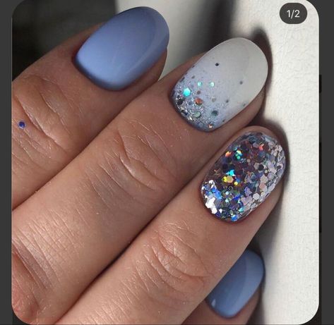 Cool Winter Nails, Deco Nails, December Nails, Winter Manicure, Sns Nails, Dip Nails, Cool Winter, Nails Colors, Cute Gel Nails