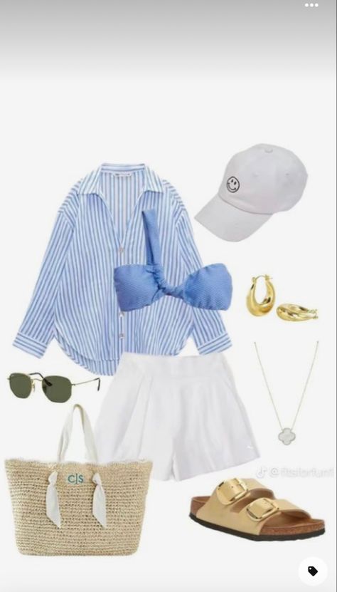 Classy Lake Outfit, Summer Boat Outfits, The Hamptons Outfit, Hampton Outfits Summer, Boat Day Outfit Summer Casual, Boat Outfit Women Summer, Lake House Outfits Summer, Sailing Outfit Women, Catamaran Outfit