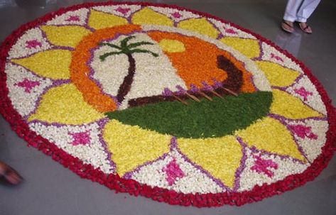 Pookalam Design Onam With Theme, Onam Pookalam Design, Onam Pookalam, Onam Wishes, Pookalam Design, Onam Celebration, Rangoli Ideas, Diy Macrame Plant Hanger, Rangoli Designs Flower